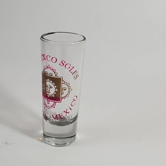 Collectible Shot Glasses Los Cinco Sol Cancun, MX - Picture 3 of 5